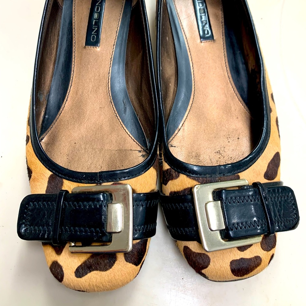 Bandolino Calf Hair leopard print flats